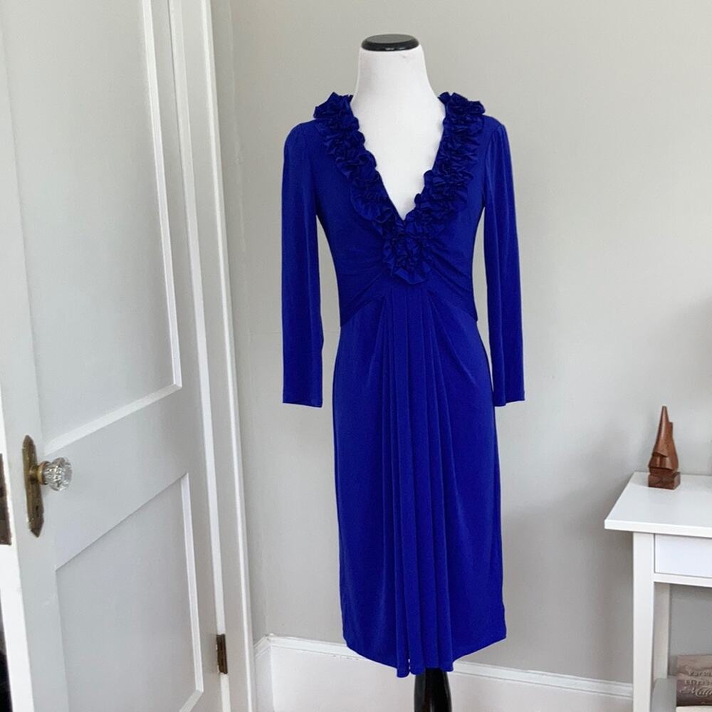 Maggy London Royal Blue Stretch Dress, Size 8